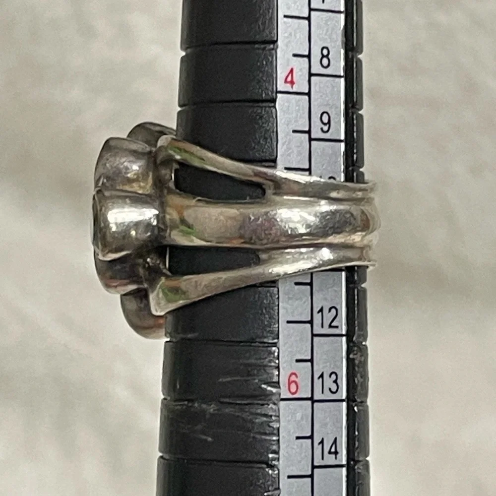 Vintage Multiple Gemstone Sterling Silver Ring